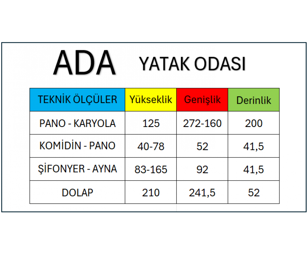 Ada Yatak Odası, Galerin Mobilya İnegöl