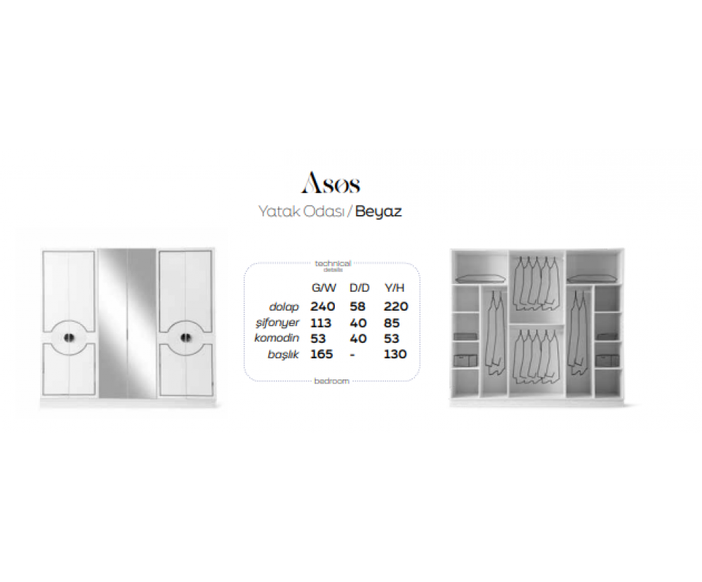 Asos Yatak Odası(AKR), Galerin Mobilya İnegöl