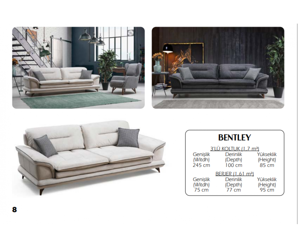 Bentley Sofa Set, Galerin Mobilya İnegöl