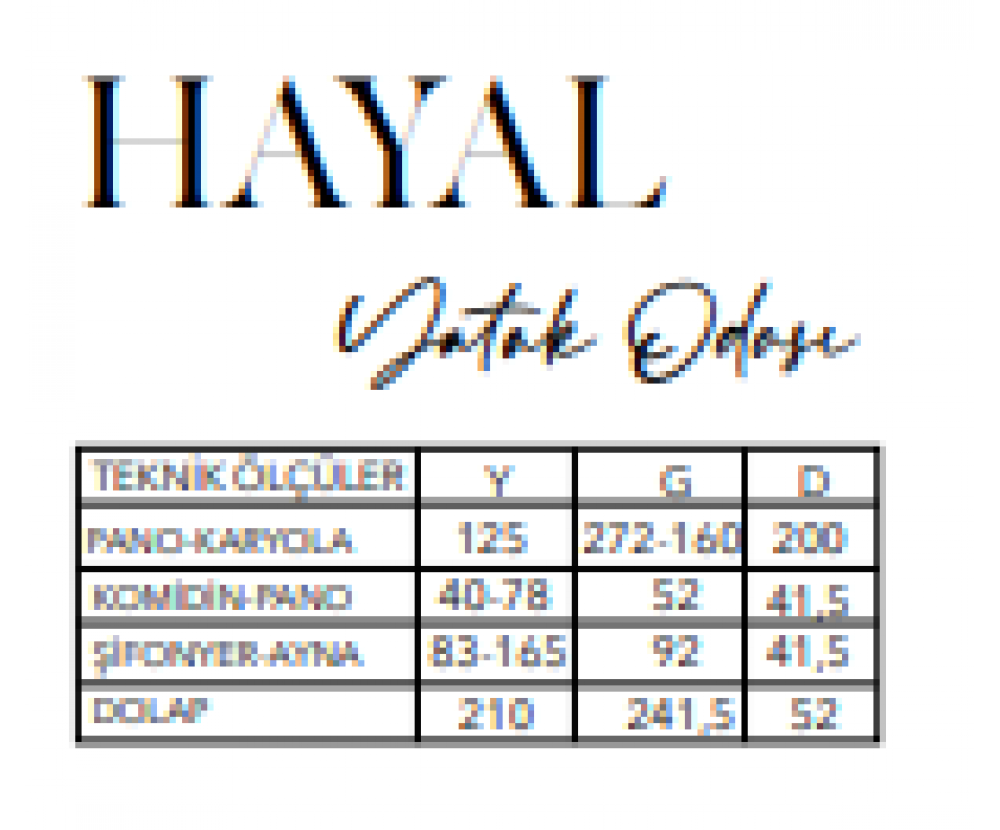 Hayal Yatak Odası, Galerin Mobilya İnegöl