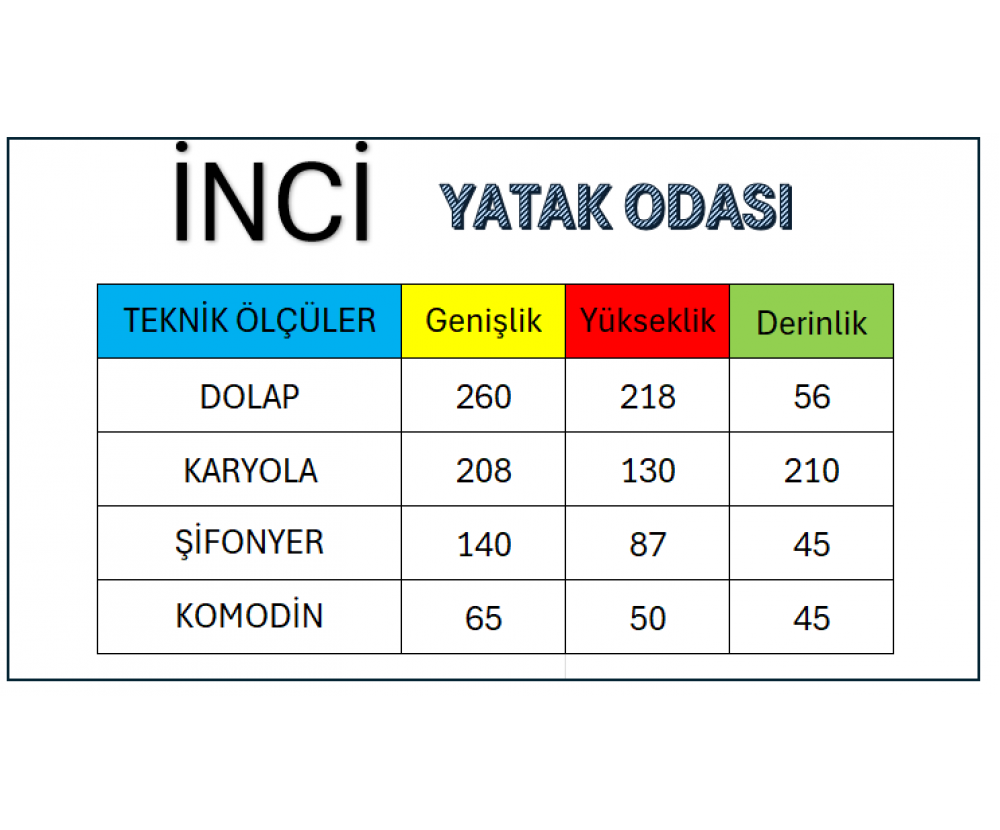 İnci Yatak Odası(USLM), Galerin Mobilya İnegöl