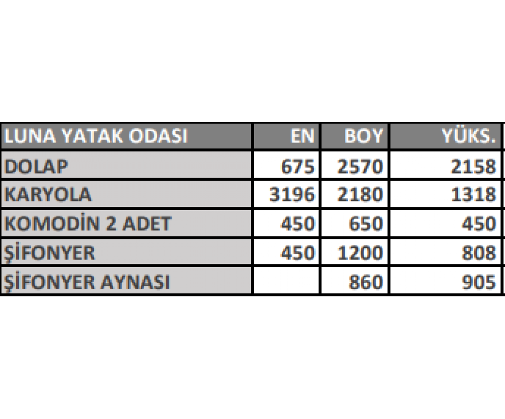 Luna Yatak Odası(KDRJ), Galerin Mobilya İnegöl