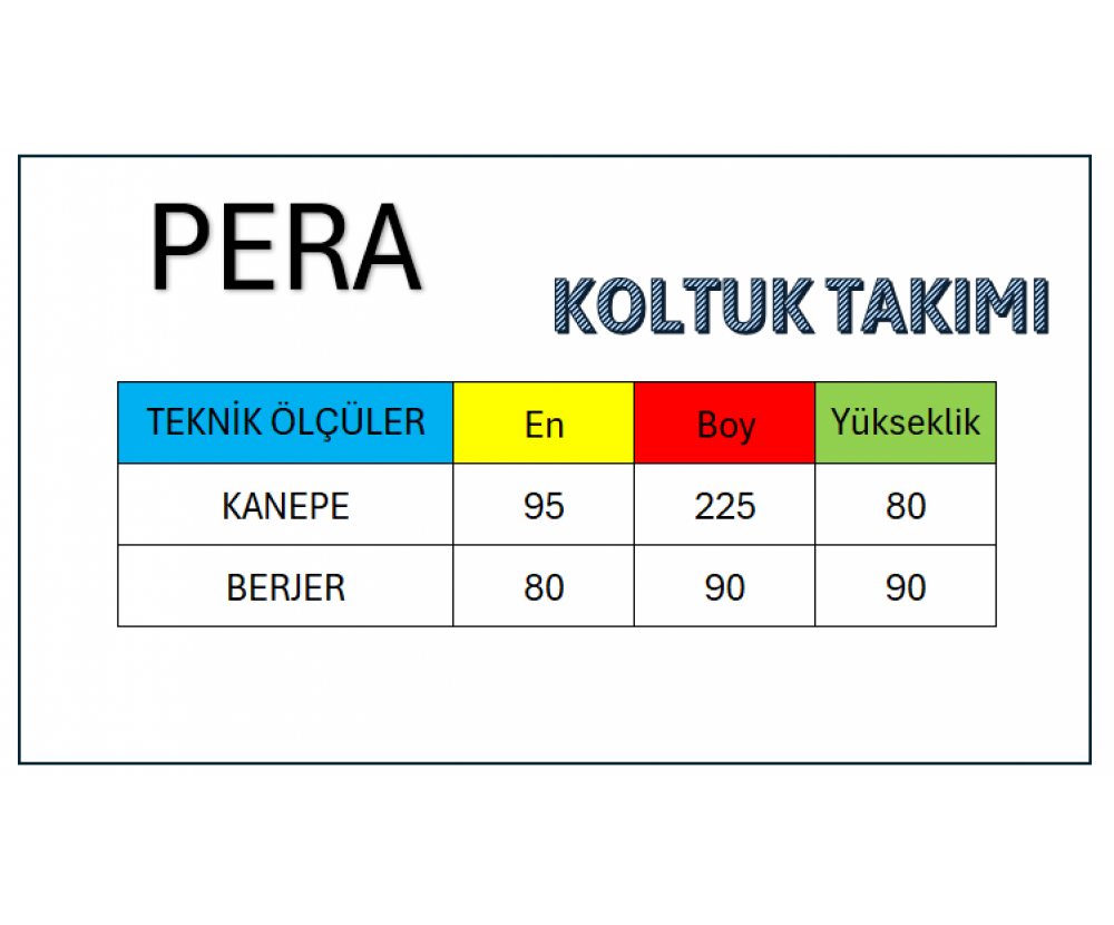 Pera Koltuk Takımı(PRSF), Galerin Mobilya İnegöl