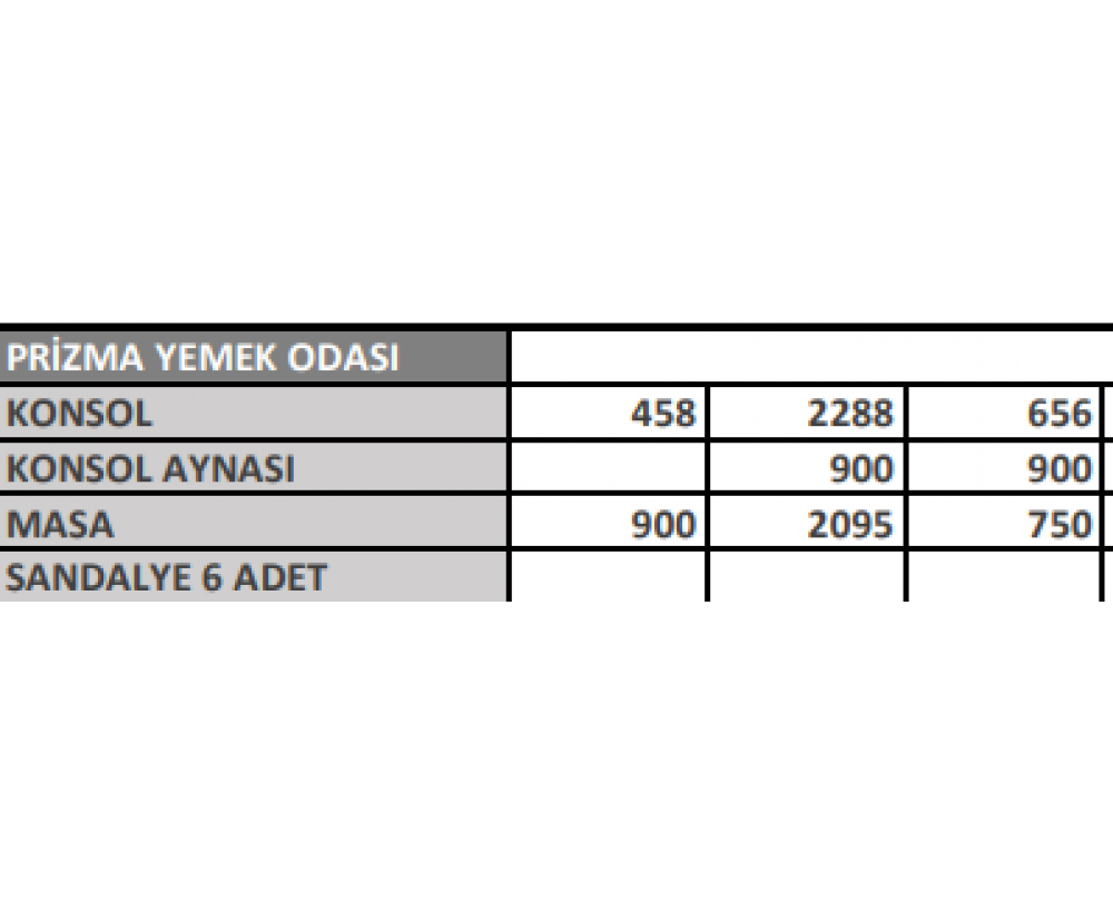 Prizma Ceviz Yemek Odası, Galerin Mobilya İnegöl