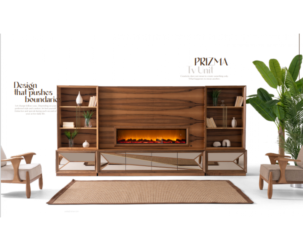 Prizma Walnut TV Unit, Galerin Mobilya İnegöl