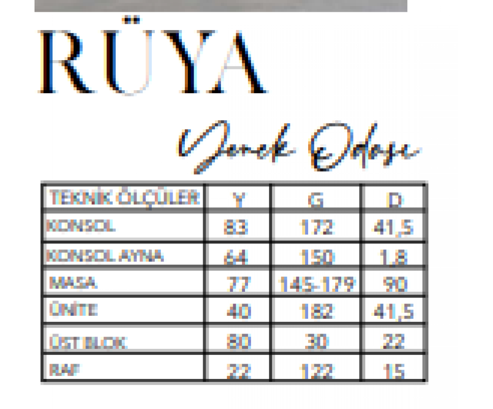 Rüya Tv Ünitesi, Galerin Mobilya İnegöl