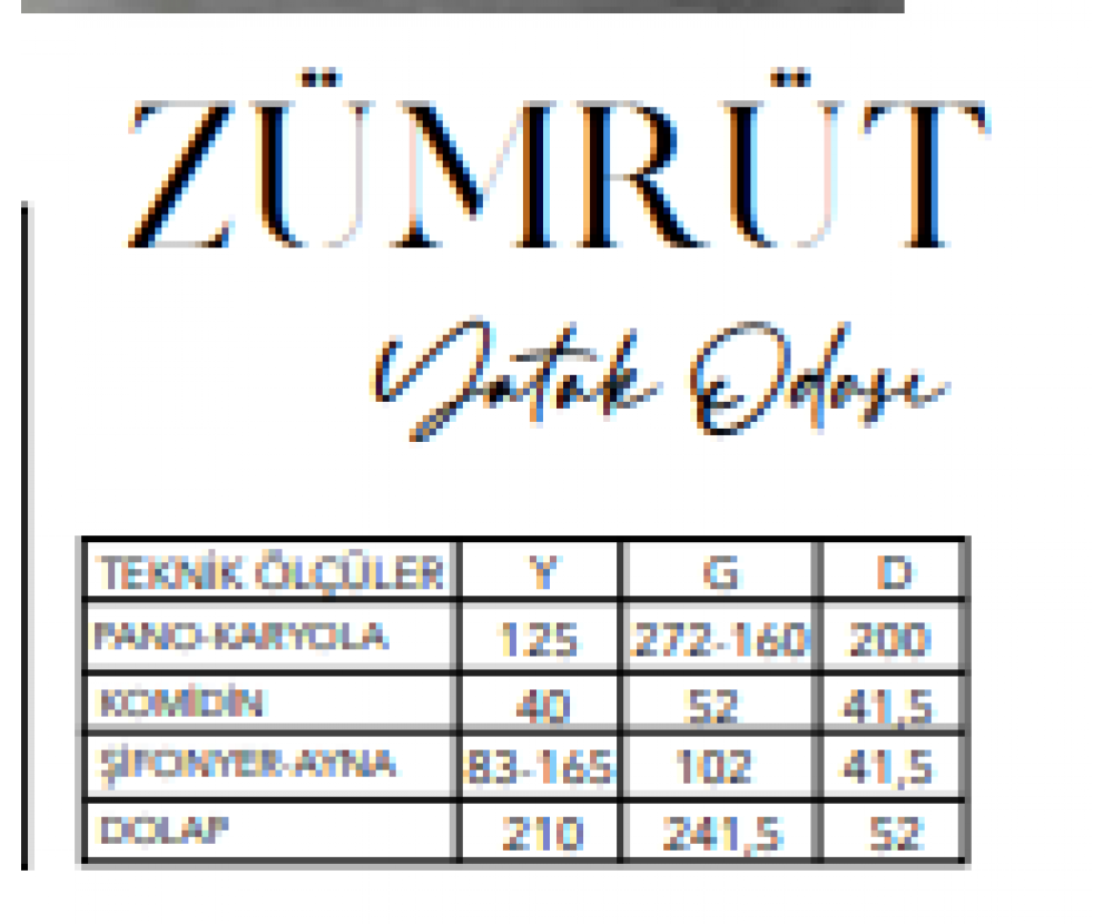 Zümrüt Yatak Odası(VZY), Galerin Mobilya İnegöl